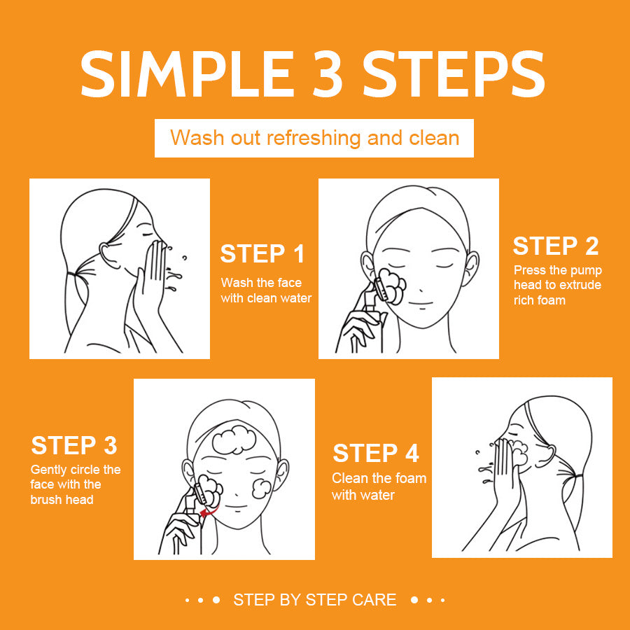 Clear Turmeric Cleansing Mousse Facial Brightening Cleanser Turmeric Facial Cleanser Natural Exfoliating Renewal Serum