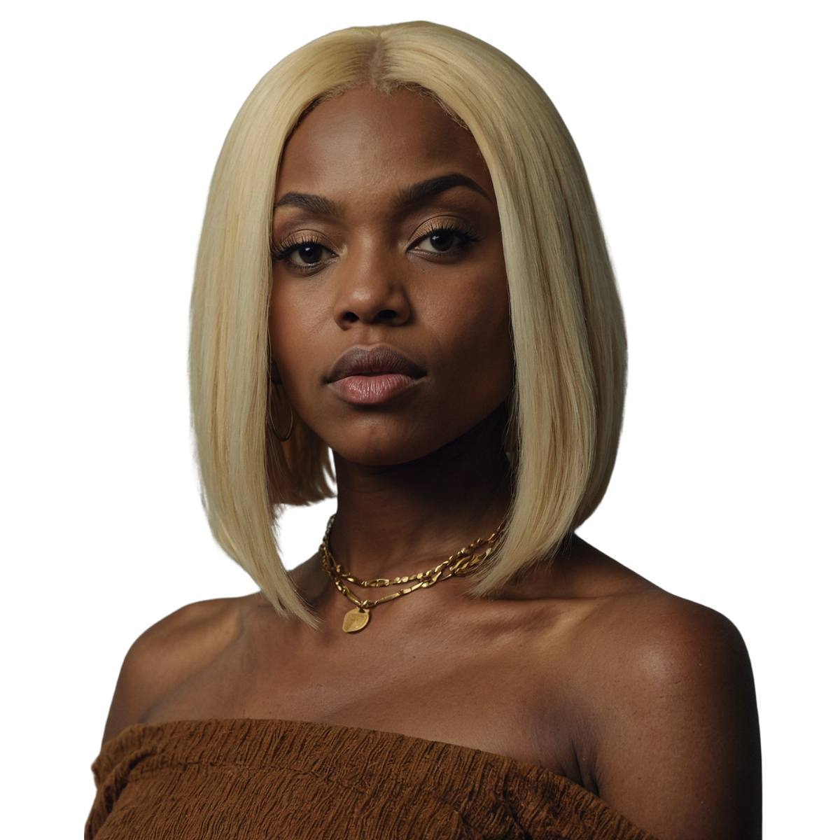 ✨ Blonde Straight Bob Wig – Premium Brazilian Hair, Sleek & Chic Look 💖