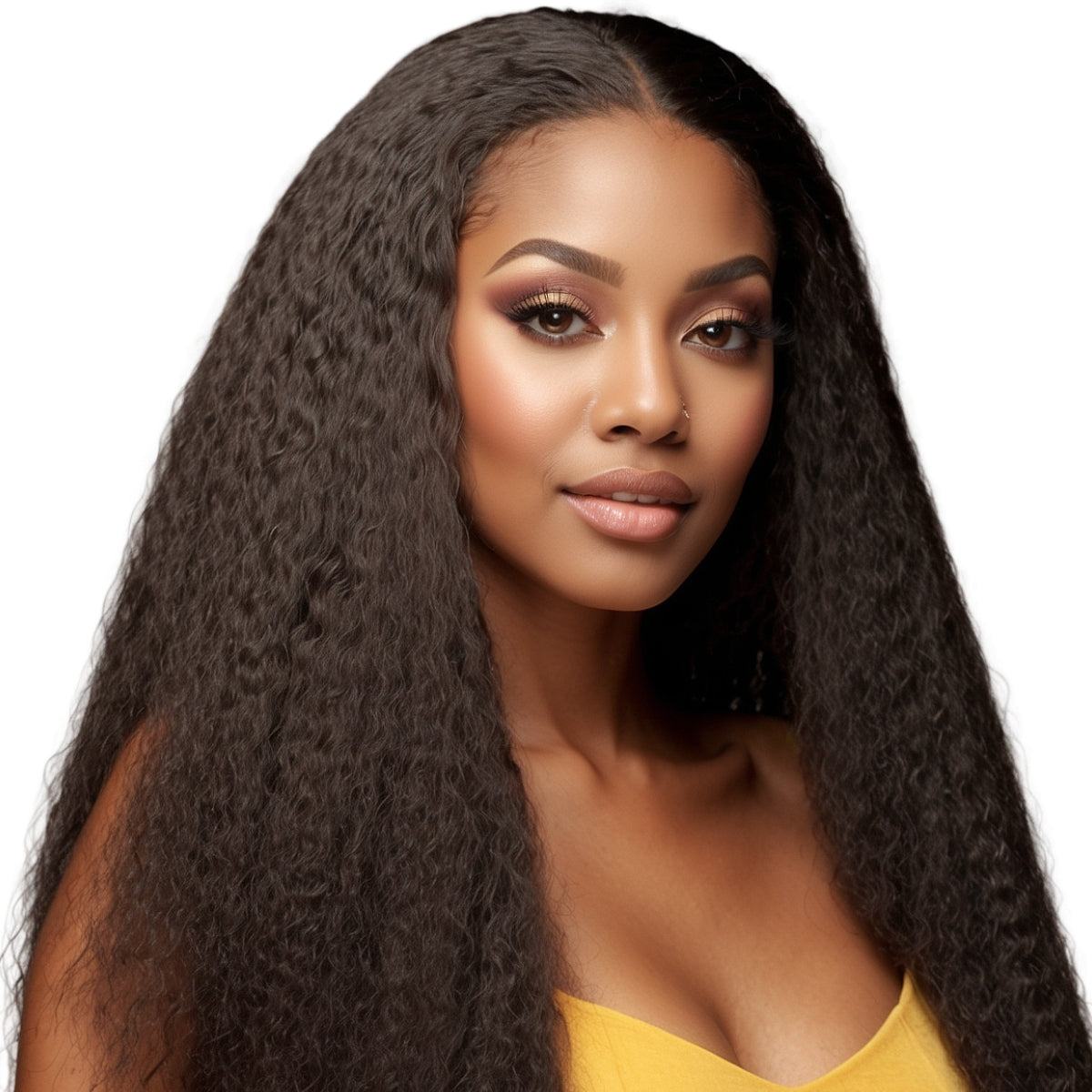 ✨ Kinky Straight 4x4 Transparent Closure Wig – Sleek, Natural & Easy to Style ✨
