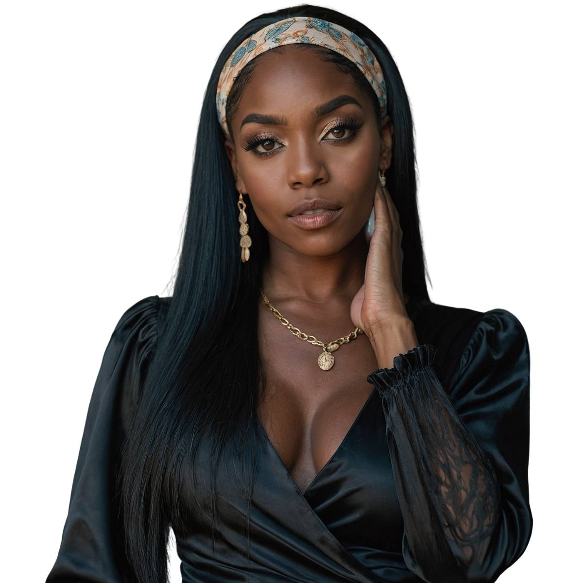 Luxury Straight Headband Wig – 100% Human Hair, Glueless & Beginner Friendly