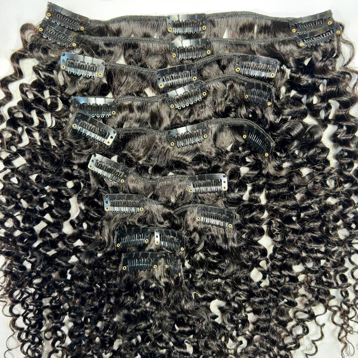 ✨ Kinky Curly Clip-In – Voluminous, Natural & Easy-to-Wear Hair Extensions 💖