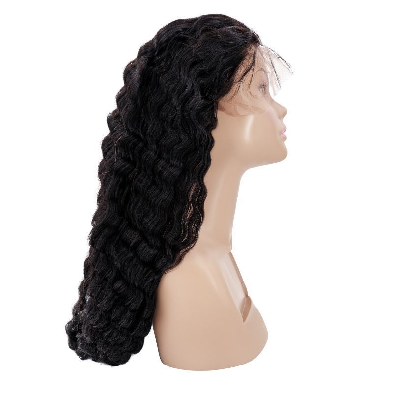 ✨ Deep Wave 13x4 Transparent Lace Front Wig – Premium Brazilian Hair, Natural Hairline 💖