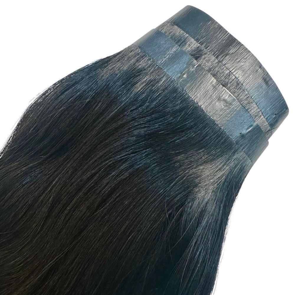 Natural Black Seamless Clip-In Hair Extensions – Invisible Blend, 100% Human Hair