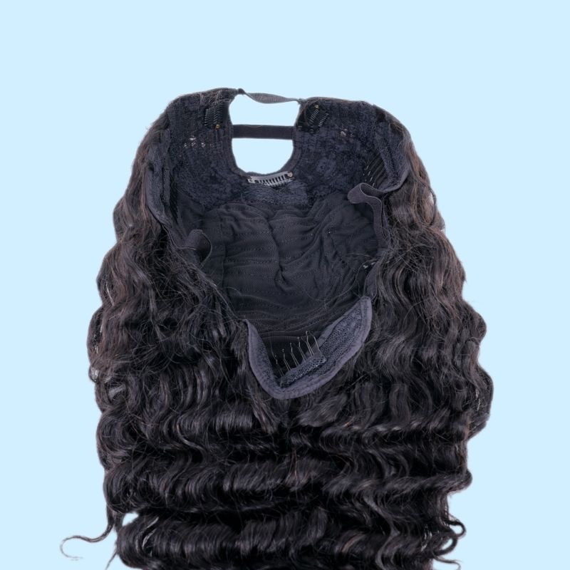 ✨ Brazilian Deep Wave U-Part Wig – Voluminous, Natural & Premium Hair 💖
