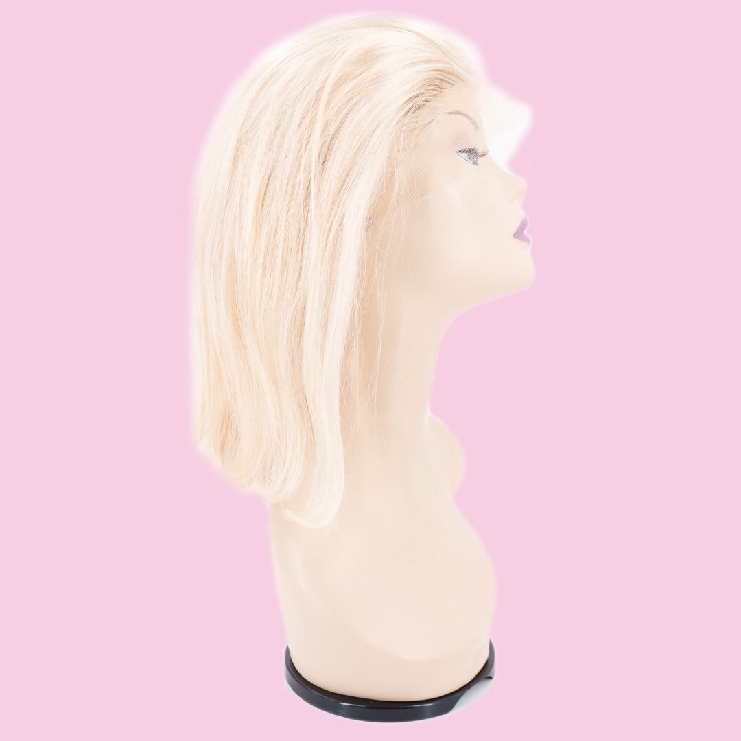 ✨ Blonde Straight Bob Wig – Premium Brazilian Hair, Sleek & Chic Look 💖