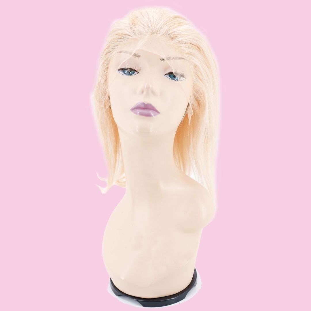 ✨ Blonde Straight Bob Wig – Premium Brazilian Hair, Sleek & Chic Look 💖