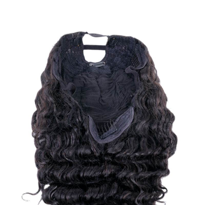✨ Brazilian Deep Wave U-Part Wig – Voluminous, Natural & Premium Hair 💖