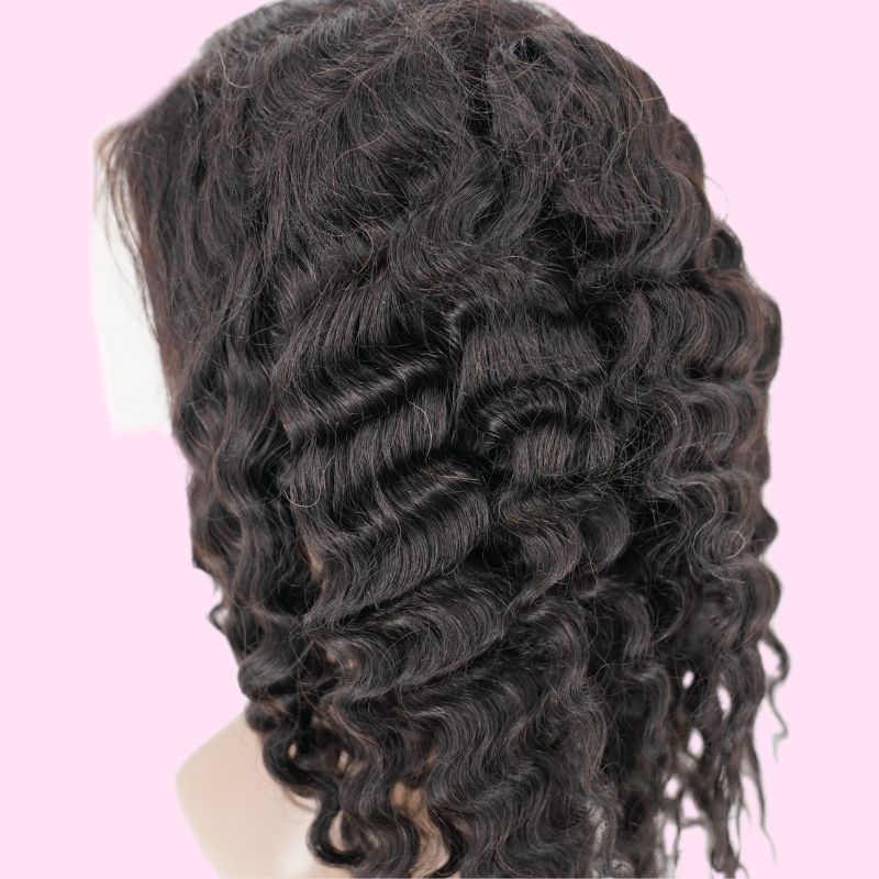 ✨ Deep Wave 13x4 Transparent Lace Front Wig – Premium Brazilian Hair, Natural Hairline 💖