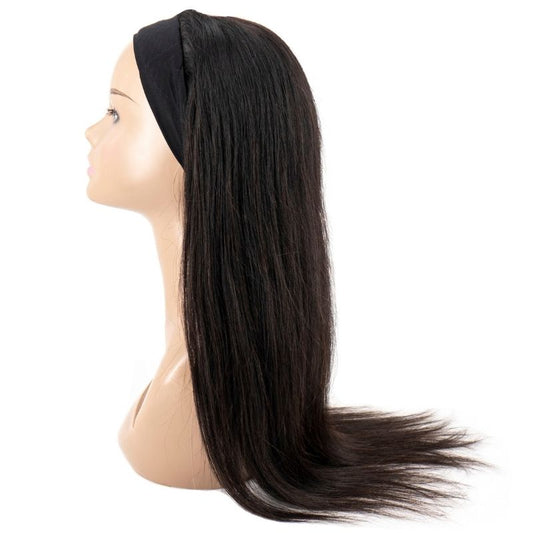 Luxury Straight Headband Wig – 100% Human Hair, Glueless & Beginner Friendly