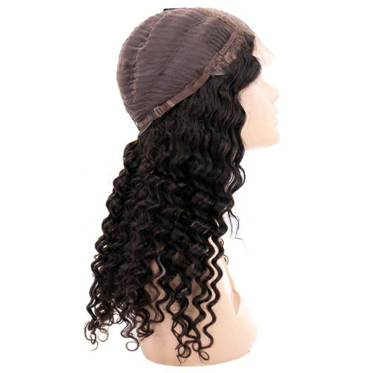 ✨ Deep Wave 4x4 Transparent Closure Wig – Natural Look, Full Volume & Easy Styling ✨