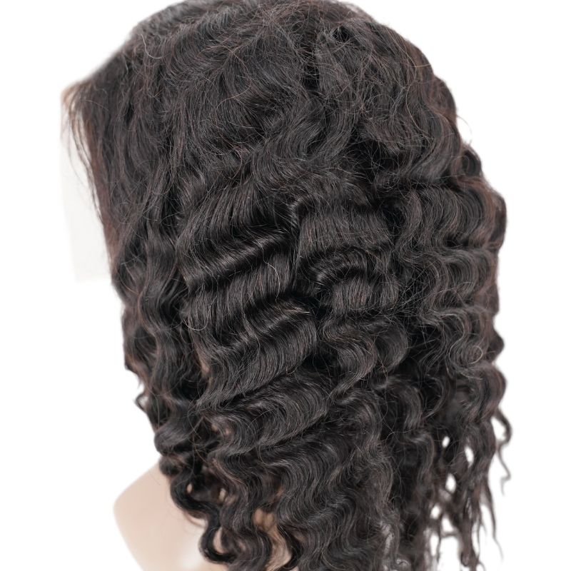 ✨ Deep Wave 13x4 Transparent Lace Front Wig – Premium Brazilian Hair, Natural Hairline 💖